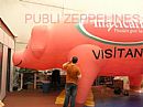 Zeppel�n con forma de cerdo 6 m Maxicarne