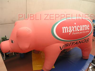 Zeppeln con forma de cerdo 6 m Maxicarne