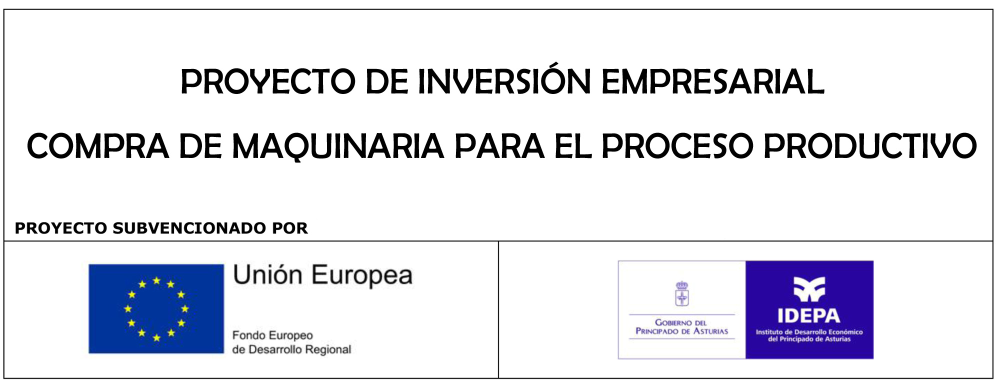 Subvencin idepa y ue inversion empresarial