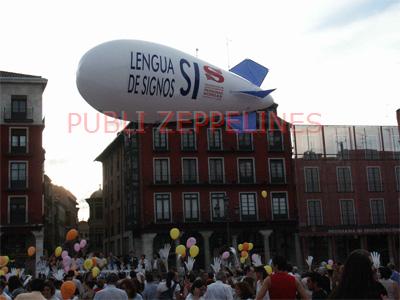 Zepelim dirigvel 5m PVC Dia Mundial do Surdo
